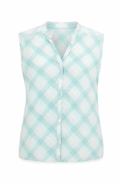 Womens UK Size 10 DECATHLON Green Basic Button-Up