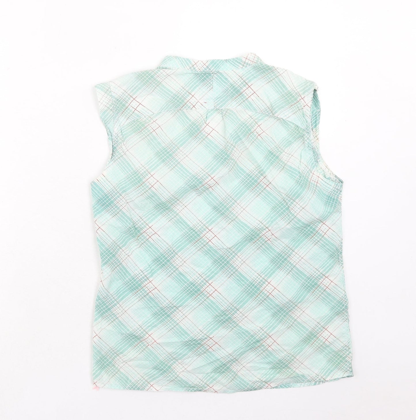 Womens UK Size 10 DECATHLON Green Basic Button-Up