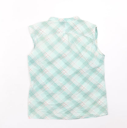 Womens UK Size 10 DECATHLON Green Basic Button-Up
