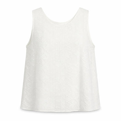 Womens UK Size S Mango White Basic Tank