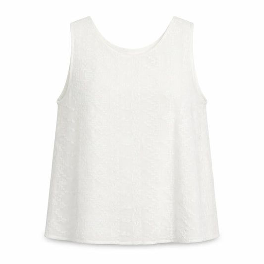 Womens UK Size S Mango White Basic Tank