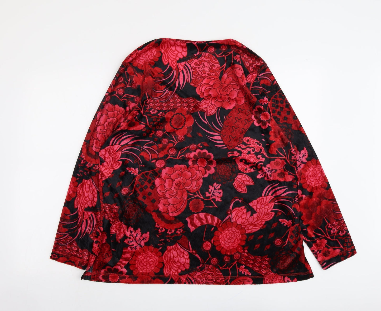 Womens UK Size 10 ELVI Red Basic Blouse