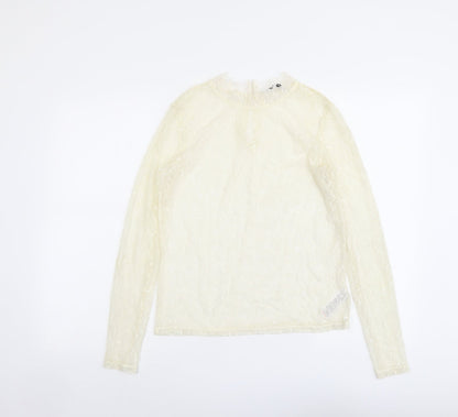 Womens UK Size 8 NEXT Ivory Basic Blouse