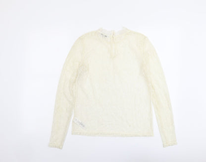 Womens UK Size 8 NEXT Ivory Basic Blouse