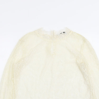 Womens UK Size 8 NEXT Ivory Basic Blouse
