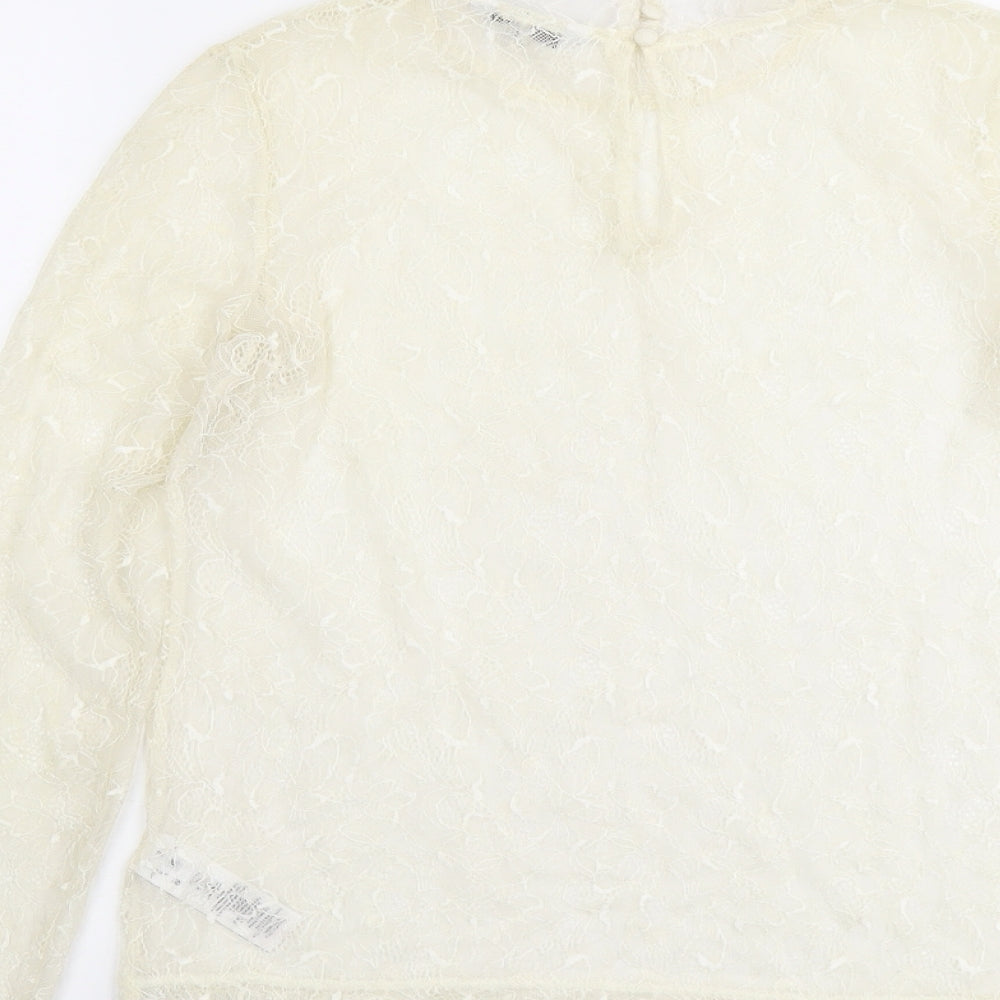 Womens UK Size 8 NEXT Ivory Basic Blouse