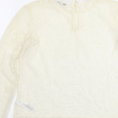 Womens UK Size 8 NEXT Ivory Basic Blouse