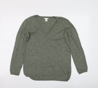 Womens UK Size XS H&M Green Pullover Jumper