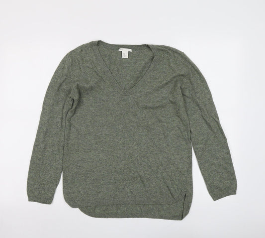 Womens UK Size XS H&M Green Pullover Jumper