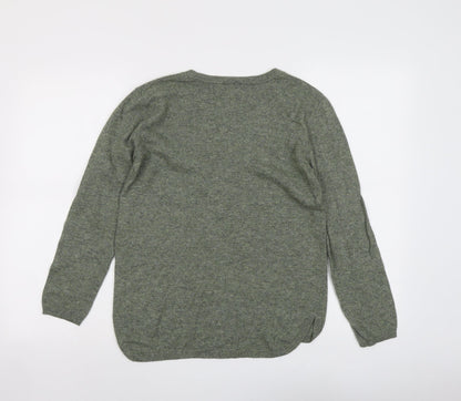 Womens UK Size XS H&M Green Pullover Jumper