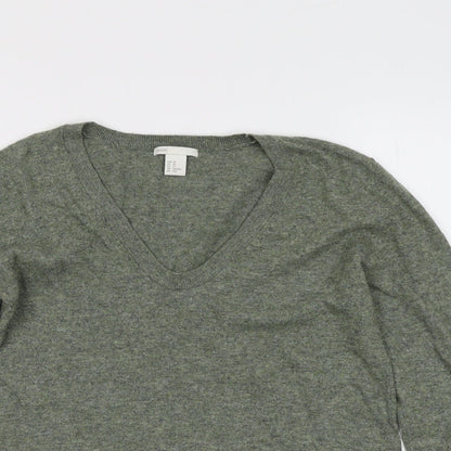 Womens UK Size XS H&M Green Pullover Jumper