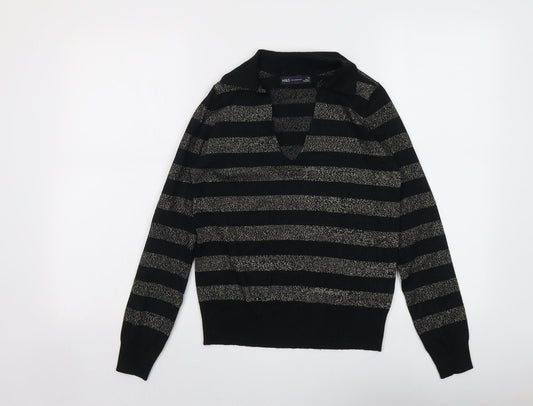 Womens UK Size XS Marks and Spencer Black Pullover Jumper