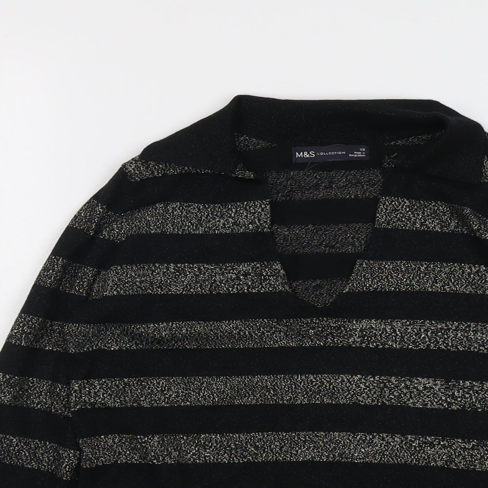 Womens UK Size XS Marks and Spencer Black Pullover Jumper