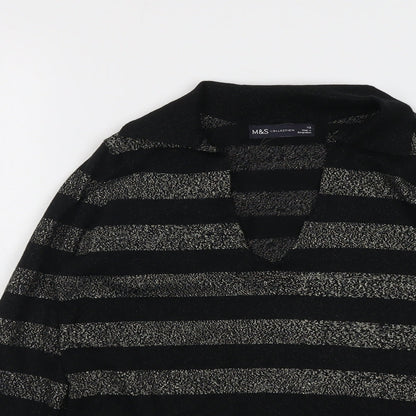 Womens UK Size XS Marks and Spencer Black Pullover Jumper