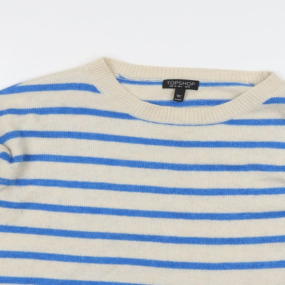 Womens UK Size 8 Topshop Beige Pullover Jumper