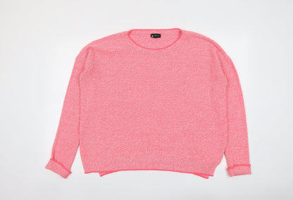 Womens UK Size 10 Topshop Pink Pullover Jumper
