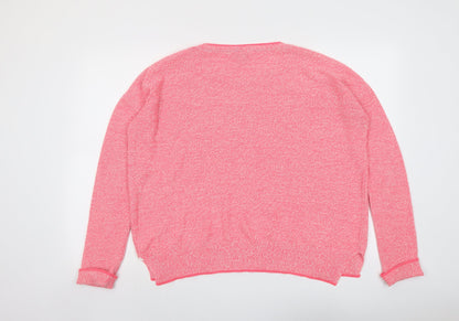 Womens UK Size 10 Topshop Pink Pullover Jumper
