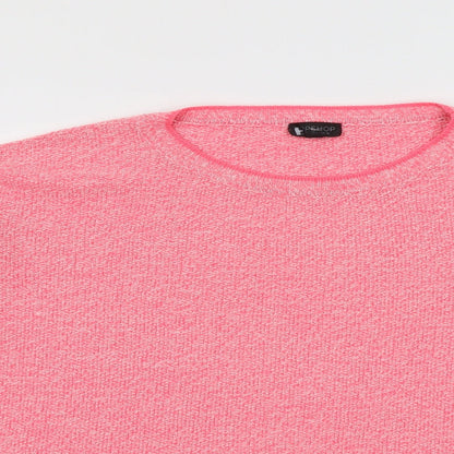 Womens UK Size 10 Topshop Pink Pullover Jumper