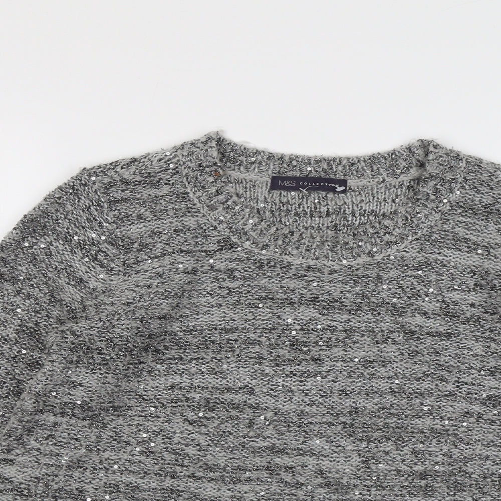 Womens UK Size 10 Marks and Spencer Grey Pullover Jumper