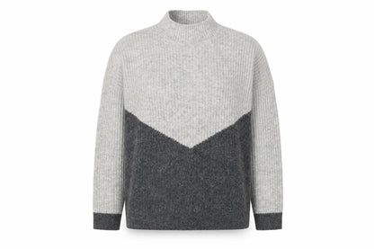 Marks and Spencer Womens Grey High Neck Acrylic Pullover Jumper Size M