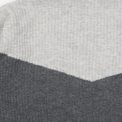 Marks and Spencer Womens Grey High Neck Acrylic Pullover Jumper Size M