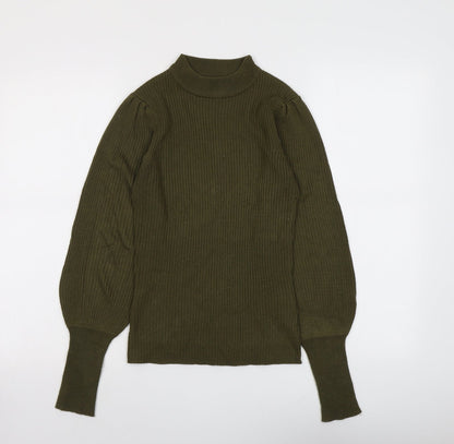 Womens UK Size S Brave Soul Green Pullover Jumper