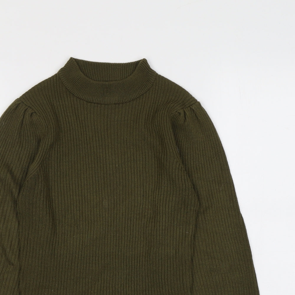 Womens UK Size S Brave Soul Green Pullover Jumper