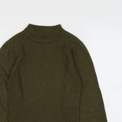 Womens UK Size S Brave Soul Green Pullover Jumper