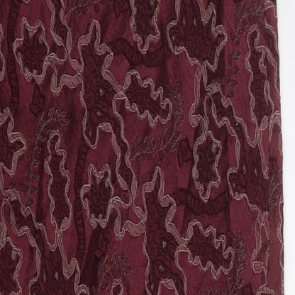 Anthology Womens Red Geometric Polyester A-Line Skirt Size 10 Zip