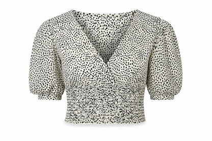 Womens UK Size 8 Dorothy Perkins Ivory Cropped Blouse