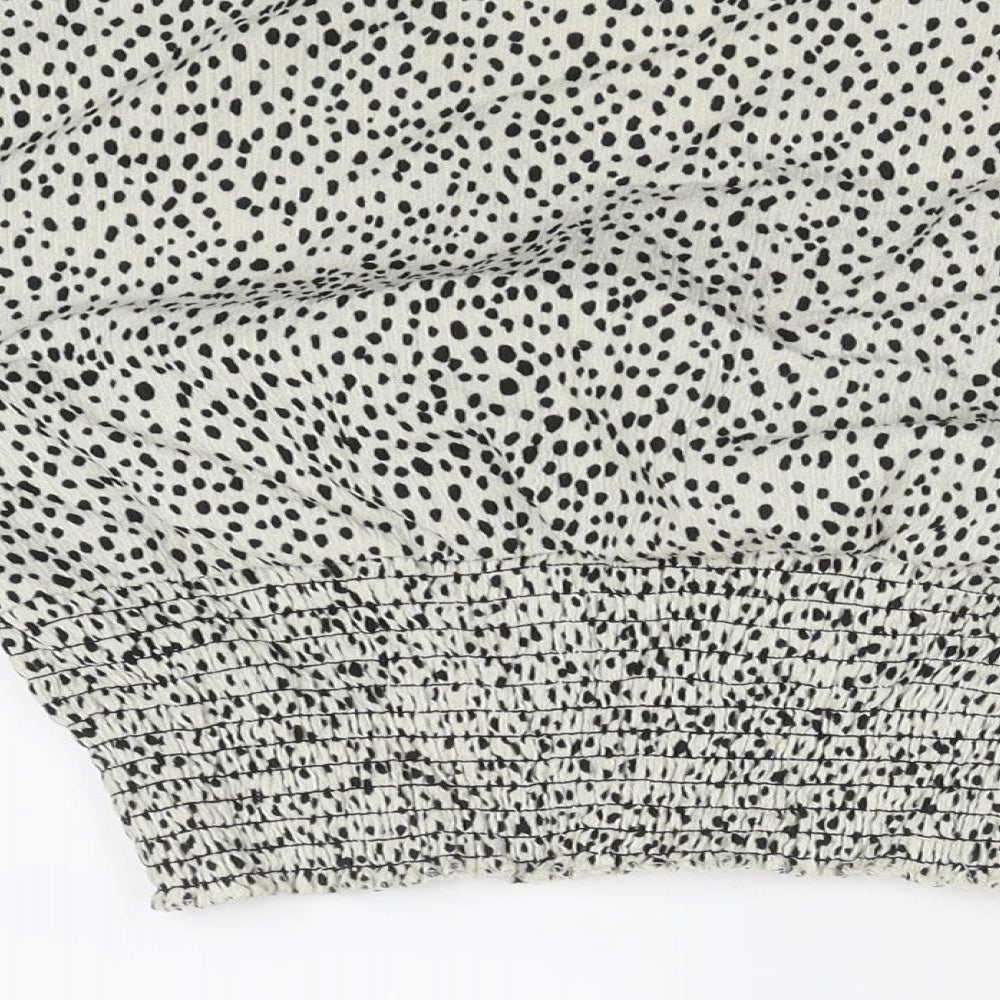 Womens UK Size 8 Dorothy Perkins Ivory Cropped Blouse
