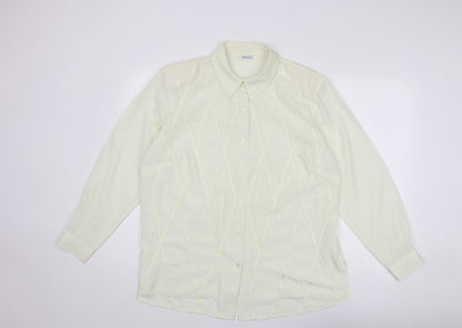 Womens UK Size 20 Damart Ivory Basic Button-Up