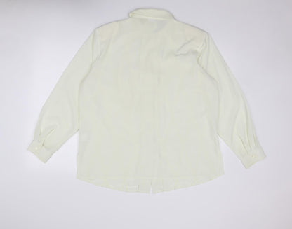 Womens UK Size 20 Damart Ivory Basic Button-Up