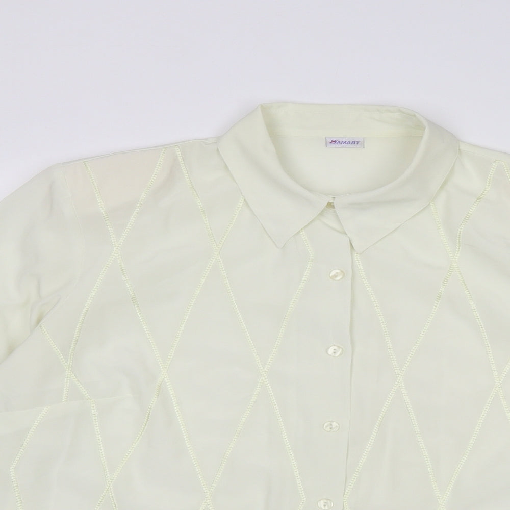 Womens UK Size 20 Damart Ivory Basic Button-Up