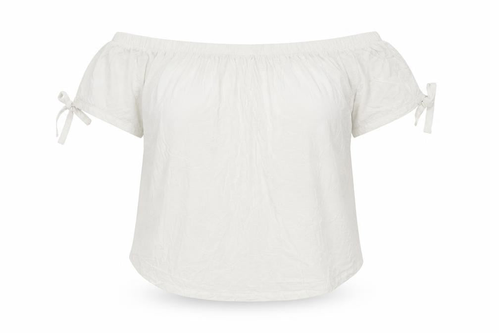 Womens UK Size M H&M Ivory Basic Blouse