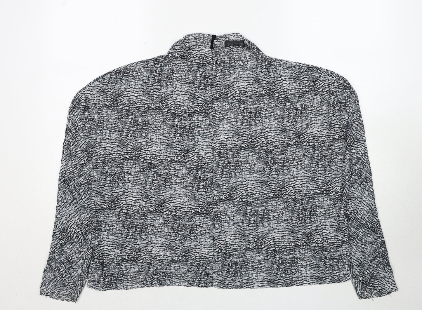 Womens UK Size 8 Topshop Grey Basic Blouse