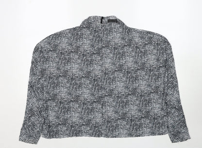 Womens UK Size 8 Topshop Grey Basic Blouse