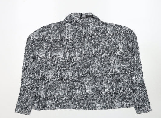 Womens UK Size 8 Topshop Grey Basic Blouse