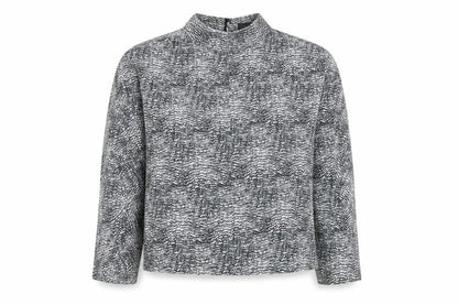 Womens UK Size 8 Topshop Grey Basic Blouse