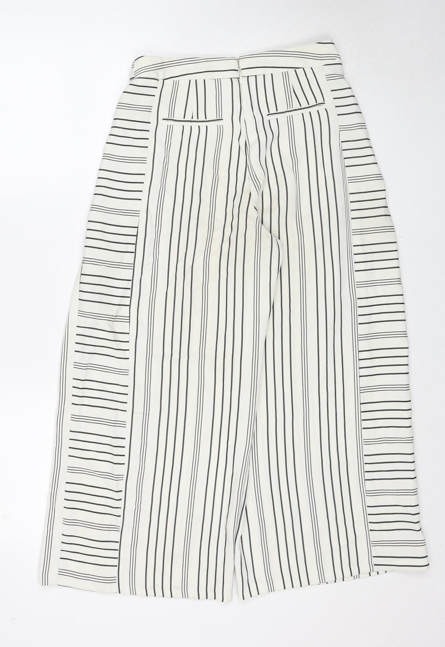 Womens UK Size 8 Topshop Regular Fit  White Trousers