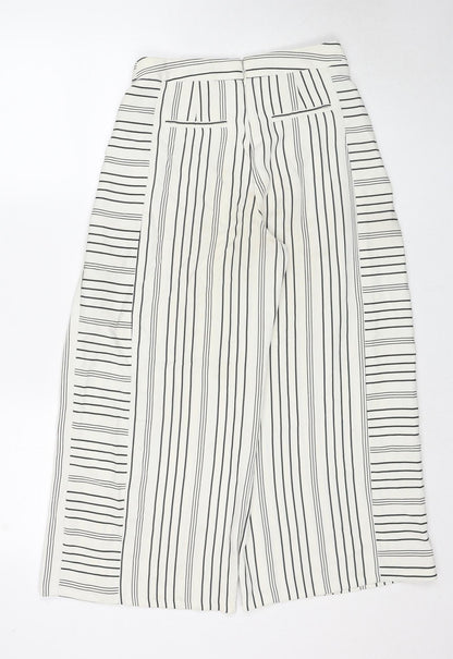 Womens UK Size 8 Topshop Regular Fit  White Trousers