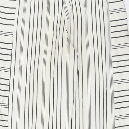 Womens UK Size 8 Topshop Regular Fit  White Trousers