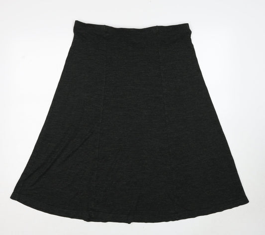 Country Casuals Womens Grey Polyester Swing Skirt Size 34 in