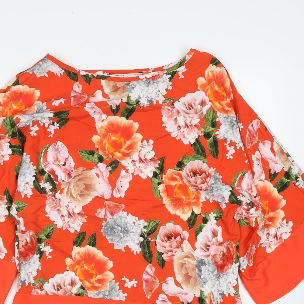 Womens UK Size 8 Dorothy Perkins Red Basic Blouse
