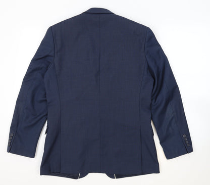 Mens UK Size 40 Racing Green Regular Blue Suit Jacket