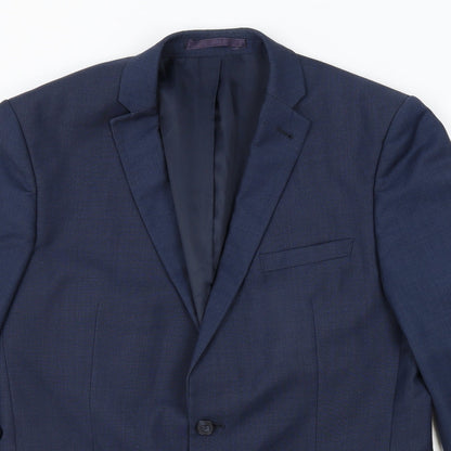 Mens UK Size 40 Racing Green Regular Blue Suit Jacket