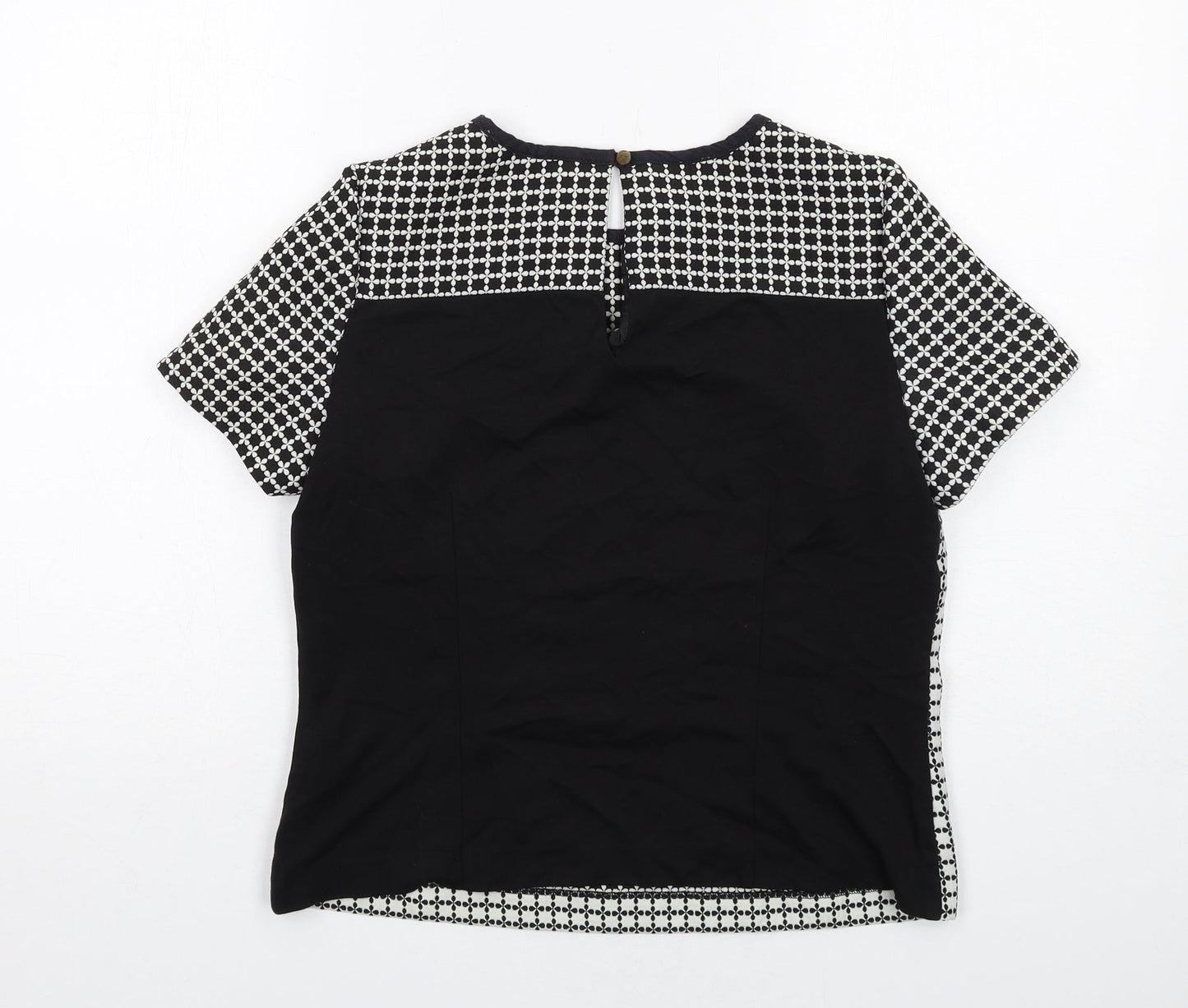 Womens UK Size 10 Oasis Black Basic Blouse