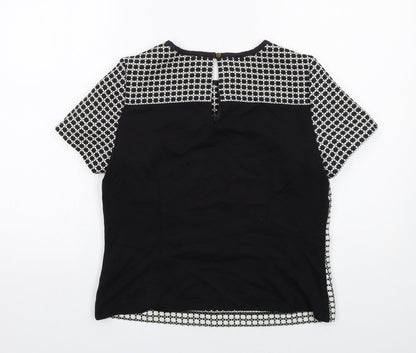 Womens UK Size 10 Oasis Black Basic Blouse