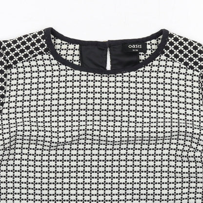 Womens UK Size 10 Oasis Black Basic Blouse