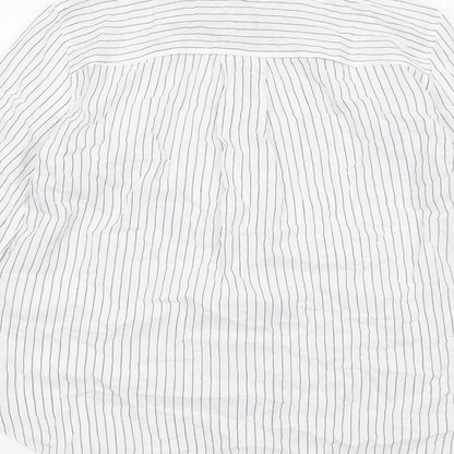 Womens UK Size 10 H&M White Basic Button-Up